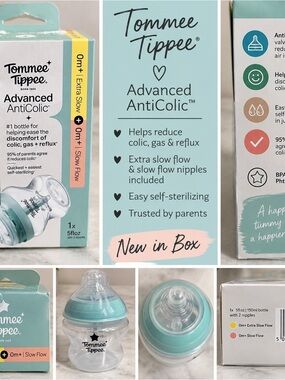 Tommee Tippee Advanced Anti-Colic Baby Bottle 5 oz 0m+ New in Box